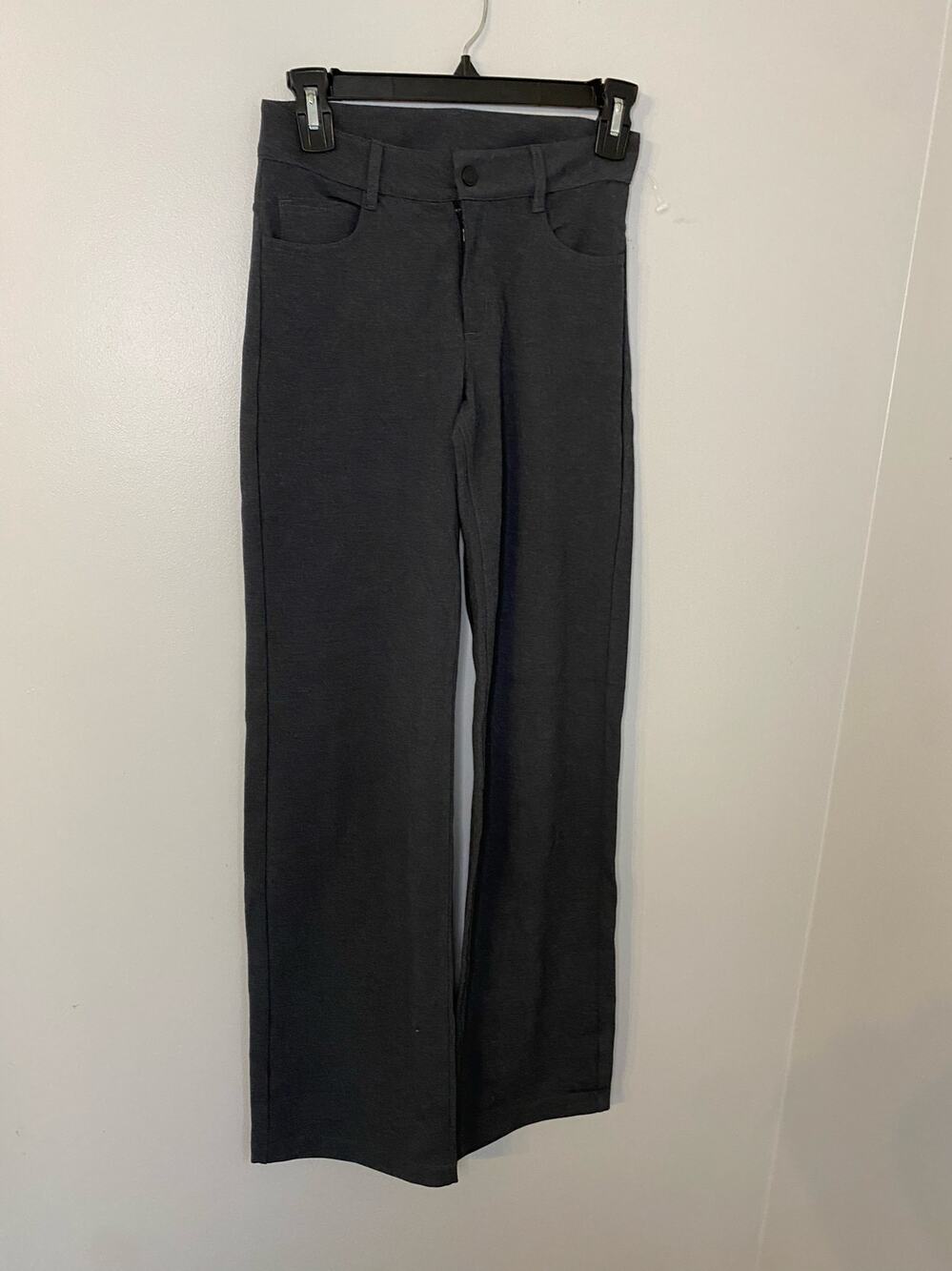 Athleta Womens Gray Yoga Activewear Gym Hiking Pants Size 0 Snap Button RN 54023